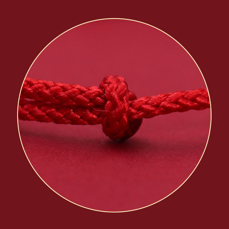 999 Sterling Silver Bean Design Luck Connection Handmade Braided Bracelet - Image 7