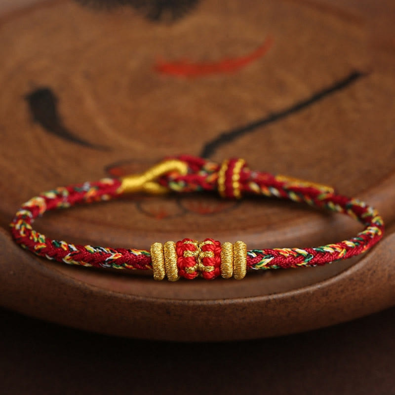 Handmade Colorful Rope King Kong Knot Braided Luck Bracelet - Image 6
