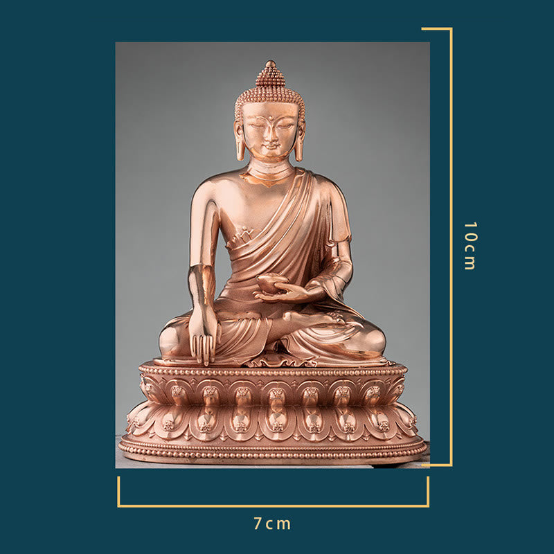 Gautama Shakyamuni Buddha Figurine Serenity Copper Statue Home Decoration - Image 14