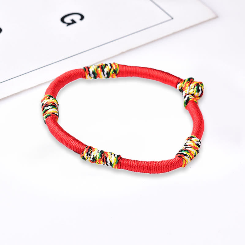 Tibetan Handmade Colorful King Kong Knot Lucky Protection Braid String Bracelet - Image 9
