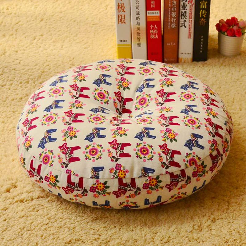 Lotus Simple Pattern Linen Meditation Seat Cushion Home Living Room Decoration - Image 24