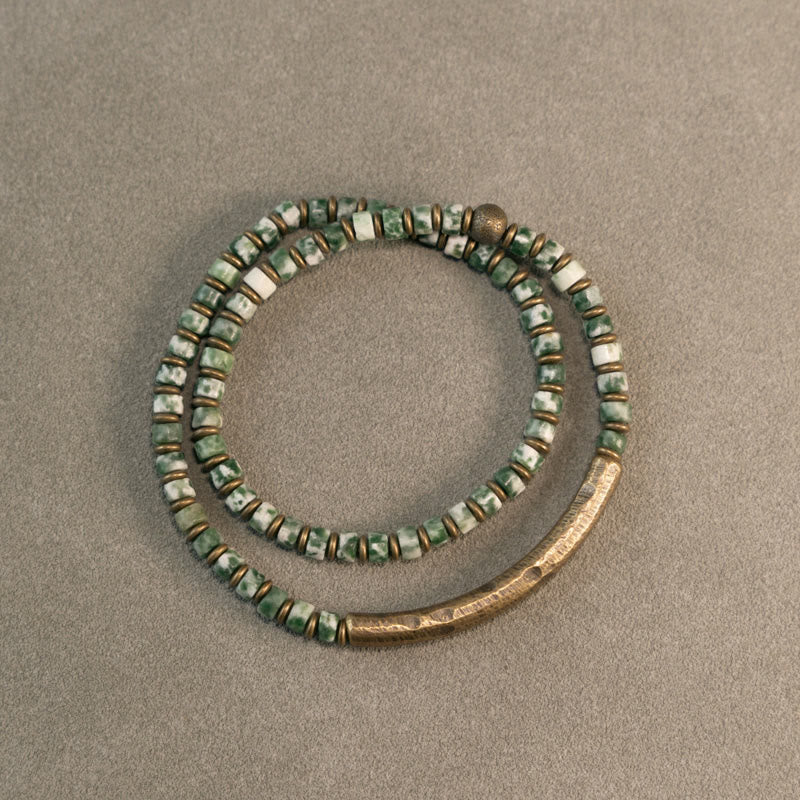 Sodalite Picture Jasper Green Point Stone Harmony Wisdom Bracelet - Image 11