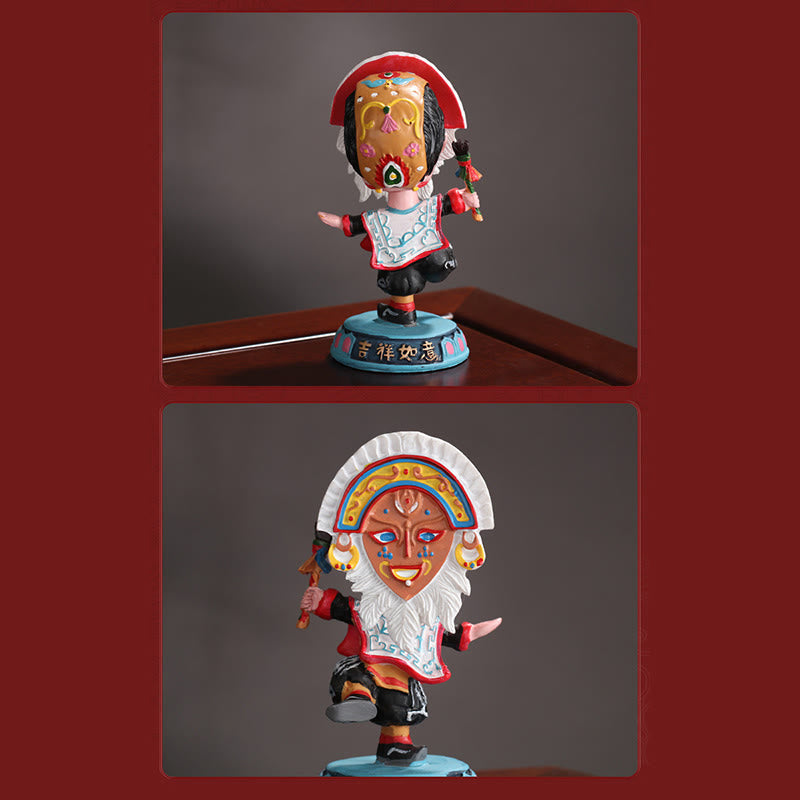 Tibetan Opera Face Mask Puppet Home Office Car Decoration Ornament - Image 18