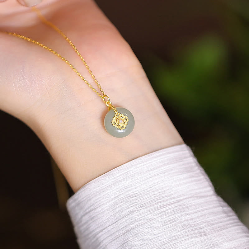 925 Sterling Silver Natural Hetian Jade Cyan Jade Luck Laughing Buddha Butterfly Necklace Pendant - Image 33