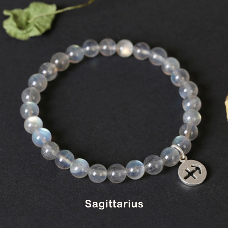 12 Constellations of the Zodiac Moonstone Charming Bracelet - Image 20