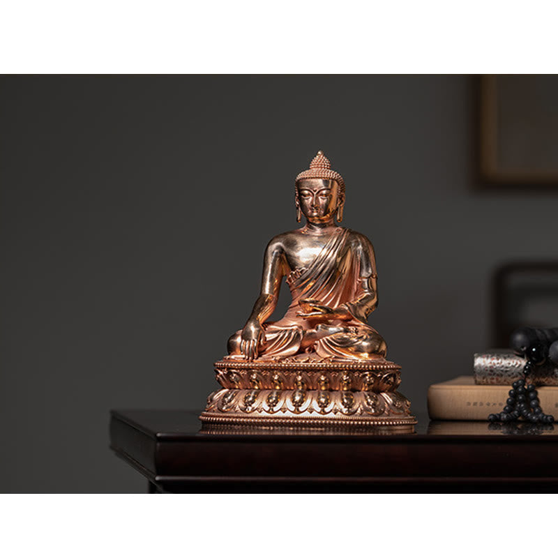 Gautama Shakyamuni Buddha Figurine Serenity Copper Statue Home Decoration - Image 17