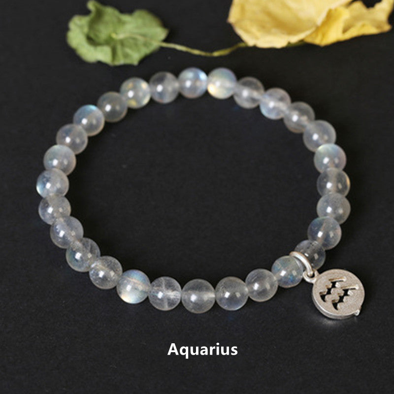 12 Constellations of the Zodiac Moonstone Charming Bracelet - Image 22
