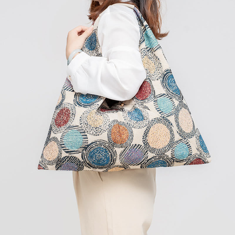 Geometry Tiger Flowers Leopard Stripes Print Underarm Triangle Shoulder Bag - Image 3