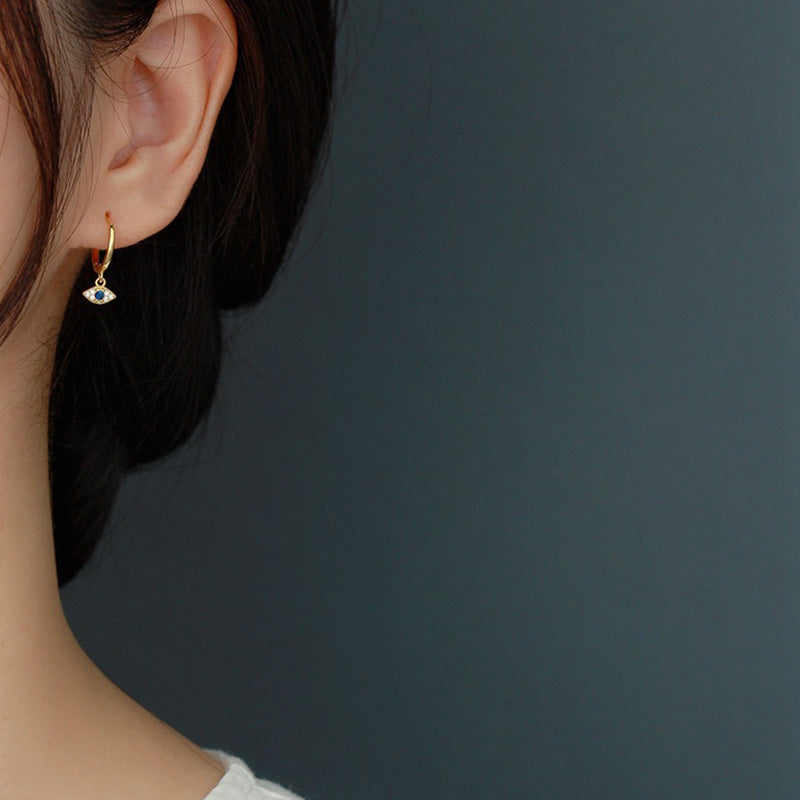 925 Sterling Silver Evil Eye Blessing Protection Stud Earrings - Image 10