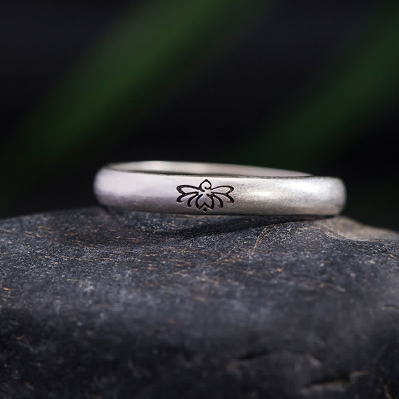 925 Sterling Silver Lotus Flower Enlightenment Ring - Image 3