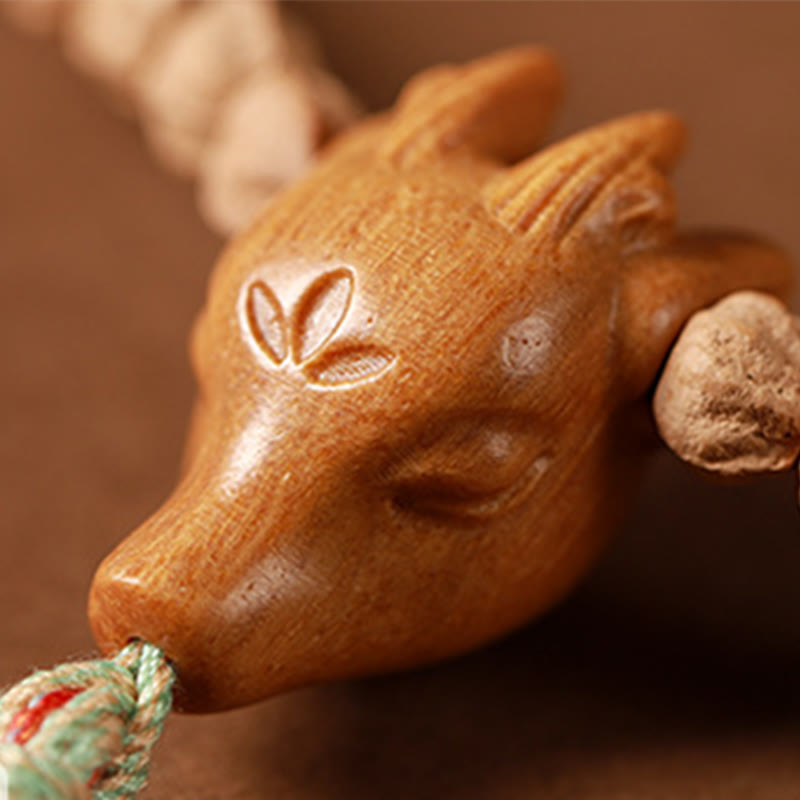 108 Beads Bodhi Seed Red Agate Deer Head Wisdom Mala Bracelet - Image 10