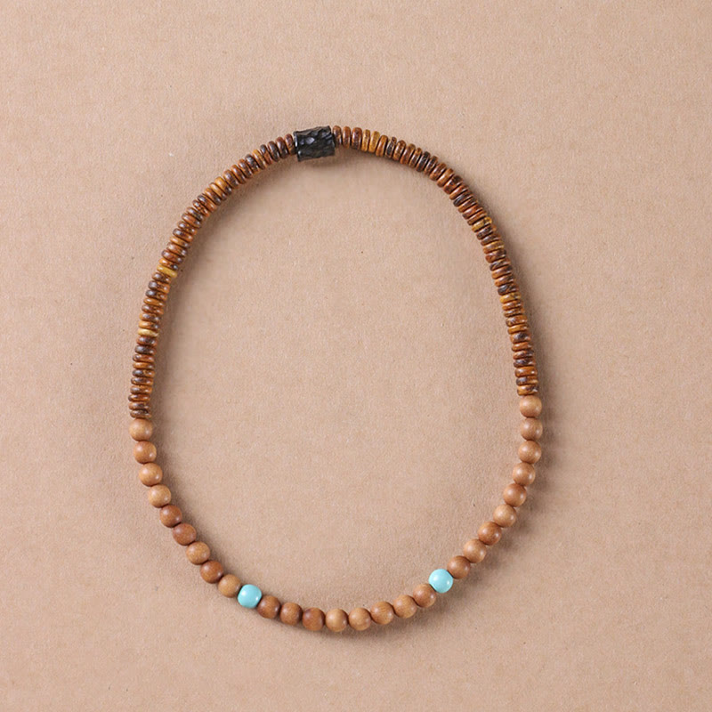 Sandalwood Turquoise Protection Double Wrap Bracelet - Image 5
