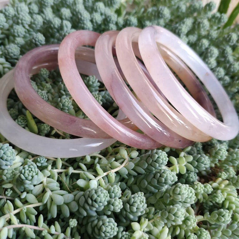 Purple Jade Happiness Protection Bracelet Bangle - Image 9