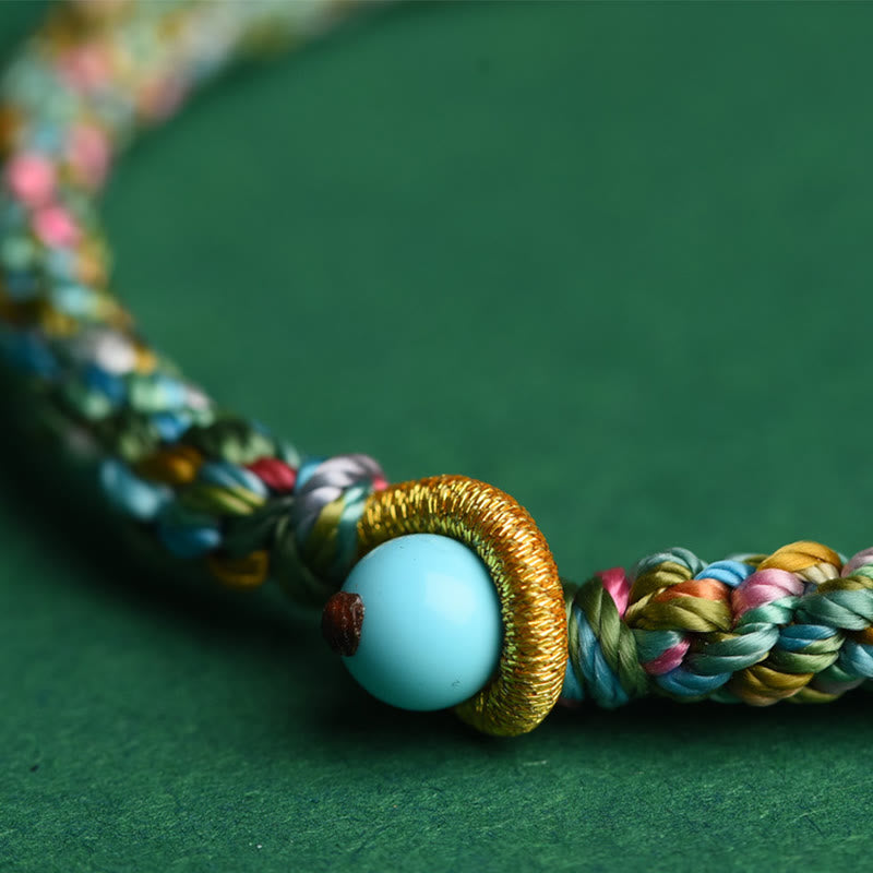 Colorful Rope Luck Handcrafted Braided Child Adult Bracelet - Image 7