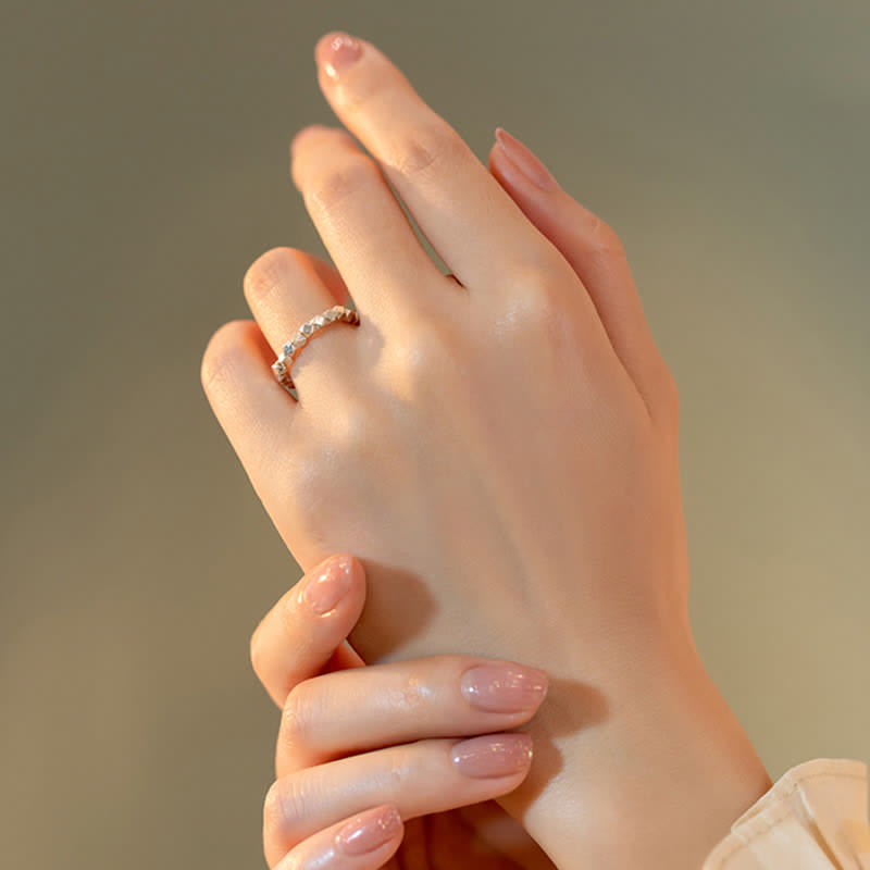 925 Sterling Silver Beaded Blessing Ring - Image 3