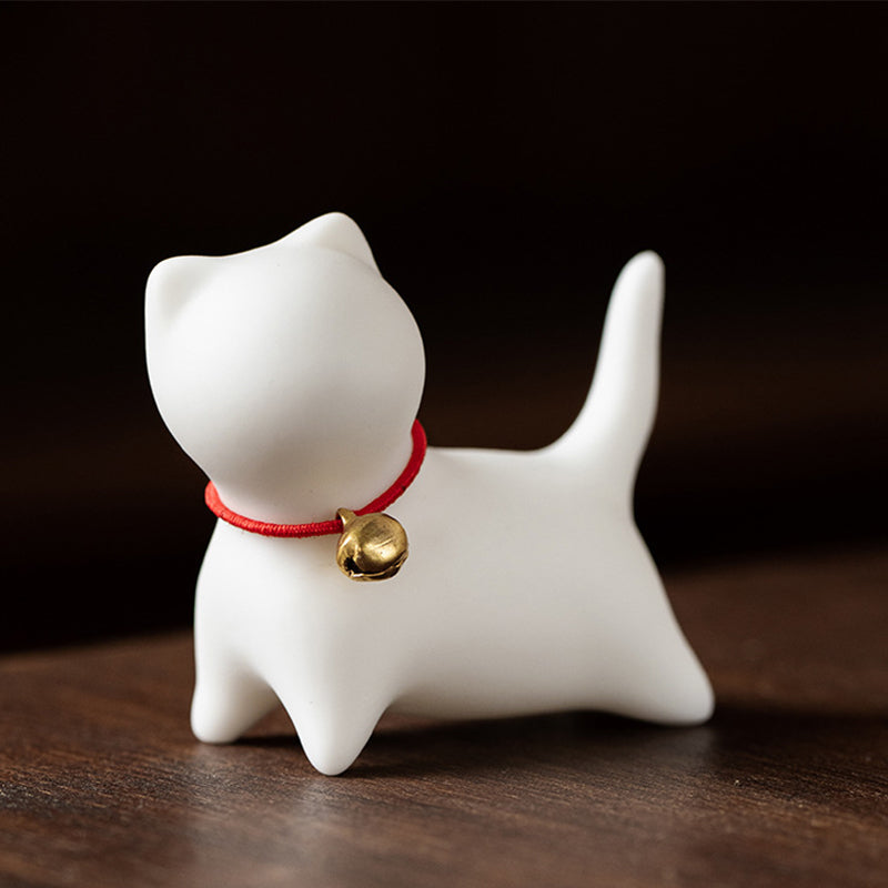 Mini Small Cute Cat Tea Pet Ceramic Home Desk Figurine Decoration - Image 5