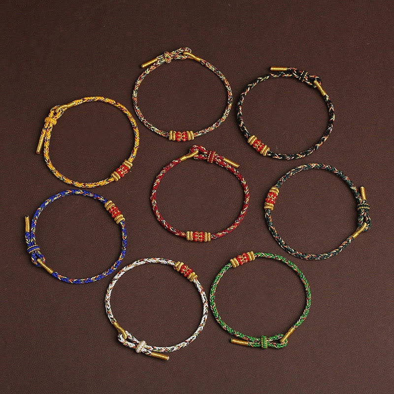 Handmade Colorful Rope King Kong Knot Braided Luck Bracelet - Image 20