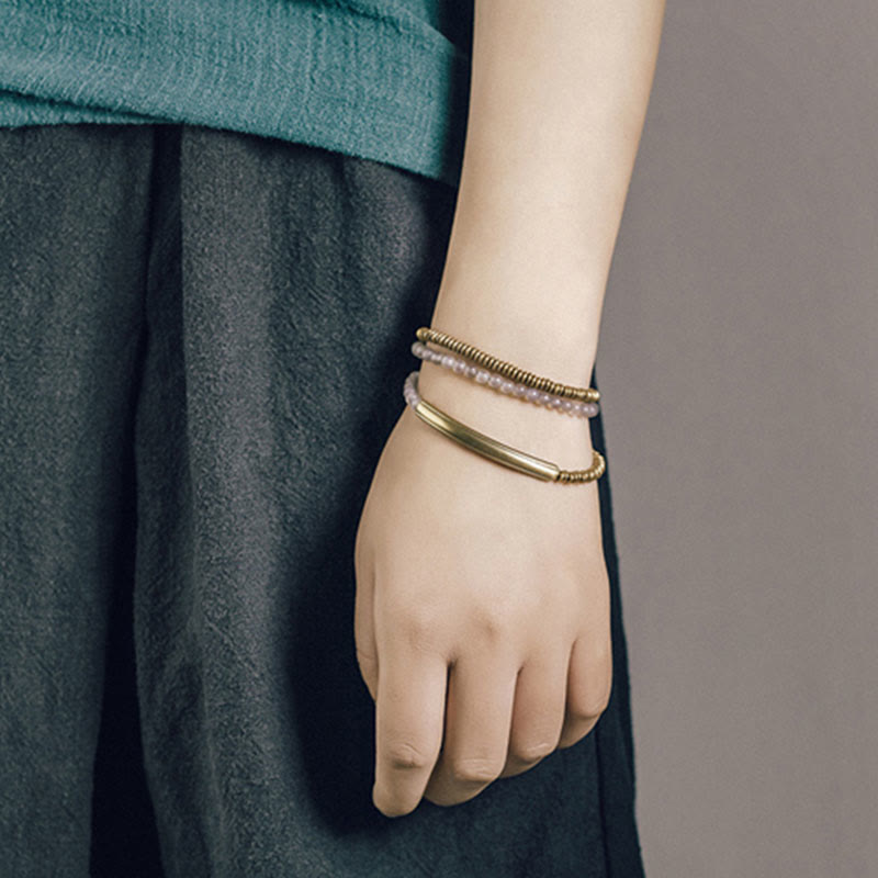 Tibetan Various Agate Stone Copper Protection Triple Wrap Bracelet - Image 16