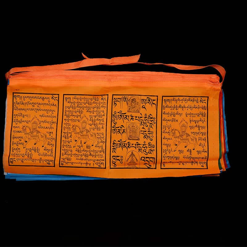 Tibetan 5 Colors Windhorse Auspicious Outdoor 25 Pcs Prayer Flag