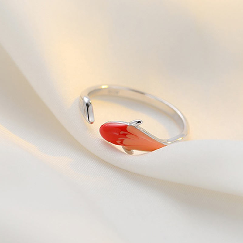 Koi Fish Copper Balance Luck Adjustable Ring - Image 8