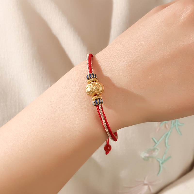 925 Sterling Silver Baby Dragon Luck Strength Handmade Braided Bracelet - Image 5