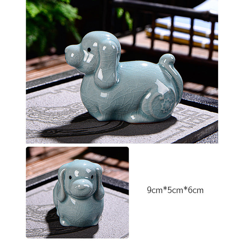 Chinese Zodiac Wealth Ceramic Tea Pet Home Figurine Decoration - Image 26