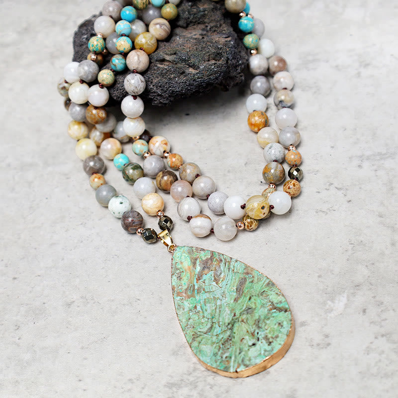 Natural Ocean Picasso Jasper Beaded Healing Neckace - Image 5