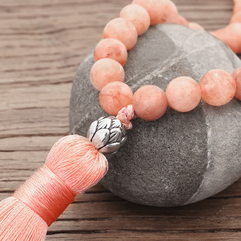 108 Mala Beads Fluorite Black Glitter Stone Protection Tassel Bracelet (Extra 30% Off | USE CODE: FS30) - Image 18