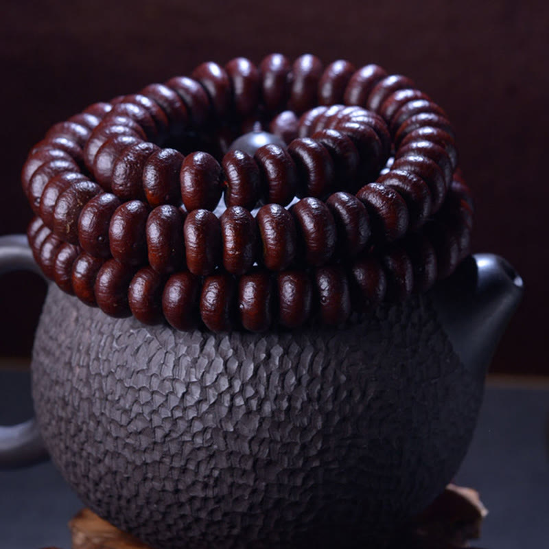 Natural Tibet 108 Mala Beads Purple Bodhi Seed Wealth Bracelet - Image 3