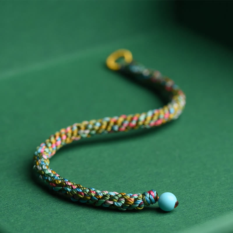 Colorful Rope Luck Handcrafted Braided Child Adult Bracelet - Image 5