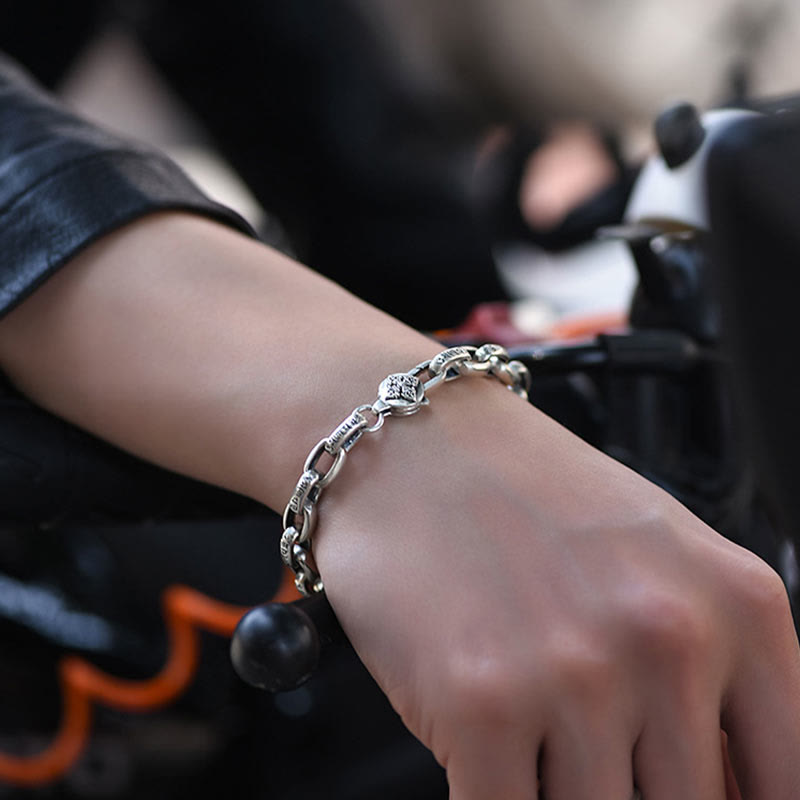 925 Sterling Silver Six True Words Wisdom Calm Bracelet - Image 5