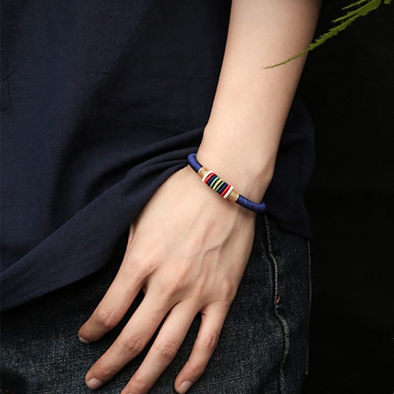 Tibetan Handmade Colorful King Kong Knot Five Elements Luck Braid String Bracelet - Image 17