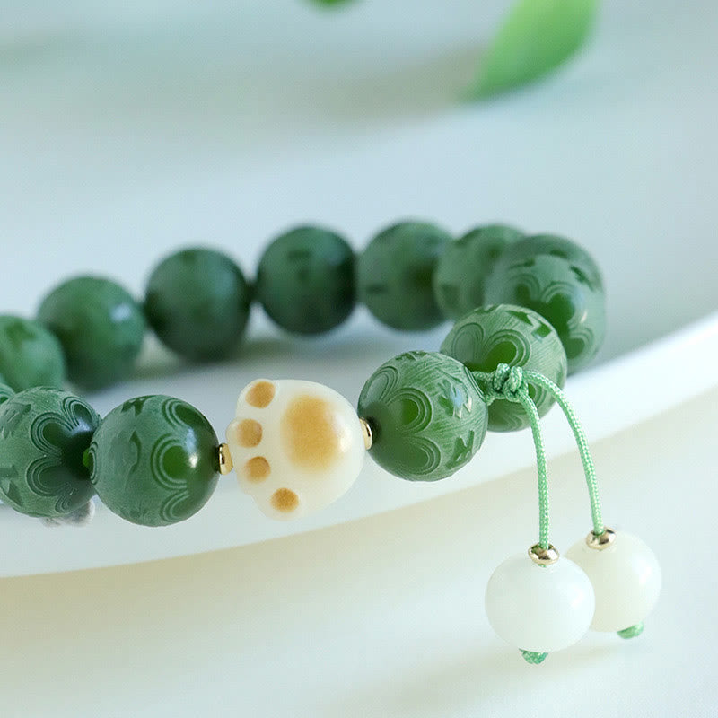 Bodhi Seed Om Mani Padme Hum Carved Harmony Bracelet - Image 4