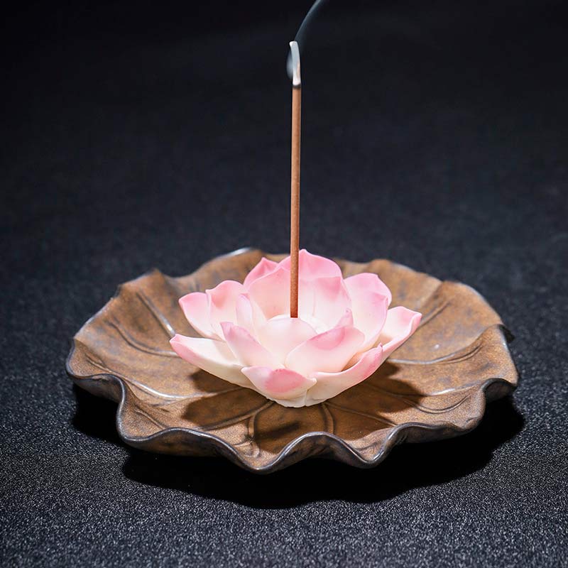 Tibetan Lotus Blessing Incense Burner Decoration - Image 12