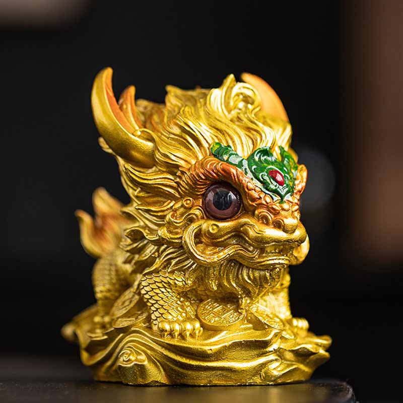 Color Changing Small Kirin Resin Tea Pet Home Figurine Decoration - Image 25