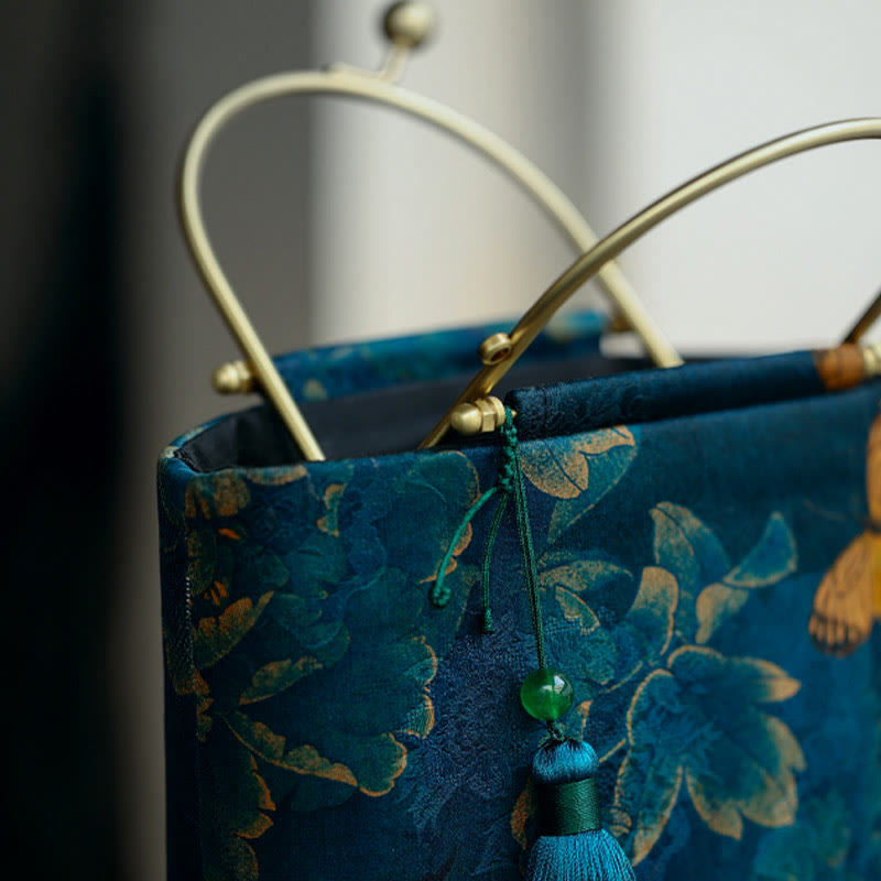 Leaves Butterfly Metal Chain Crossbody Bag Shoulder Bag Handbag - Image 4