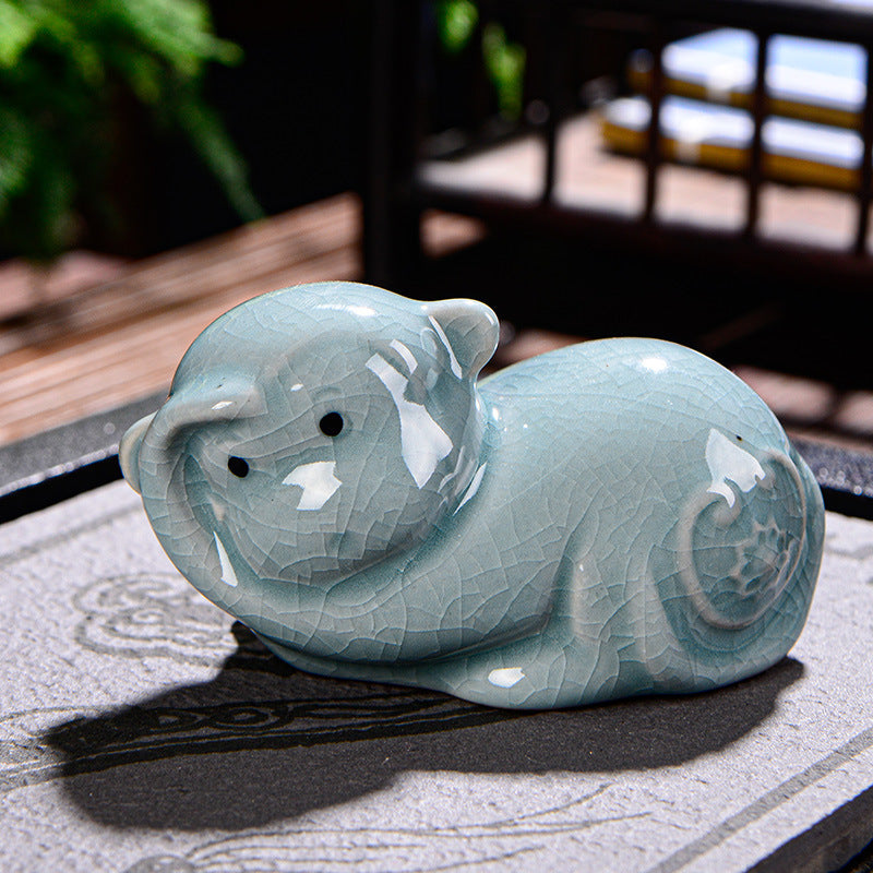 Chinese Zodiac Wealth Ceramic Tea Pet Home Figurine Decoration - Image 19