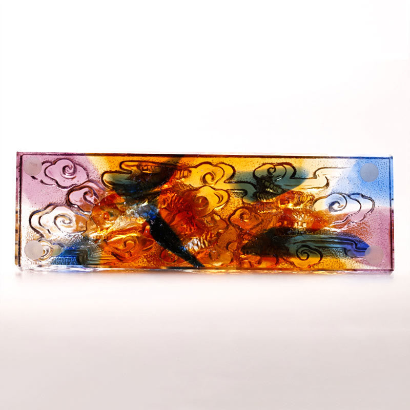 Handmade Multicolored Dragon Liuli Crystal Art Piece Protection Home Office Decoration - Image 8