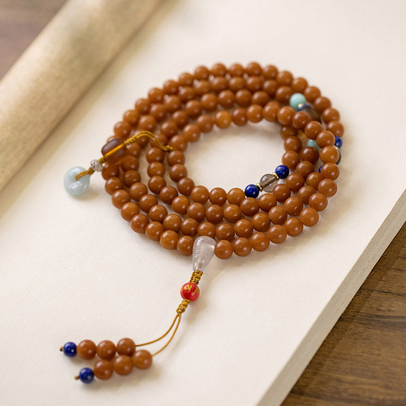 108 Beads Bodhi Seed Blessing Meditation Bracelet Mala - Image 9