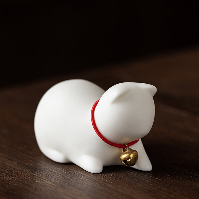 Mini Small Cute Cat Tea Pet Ceramic Home Desk Figurine Decoration - Image 17