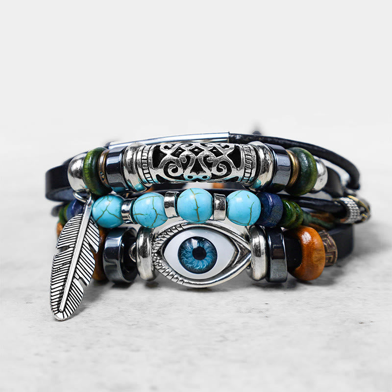Tibetan Turquoise Evil Eye Purification Bracelet - Image 3