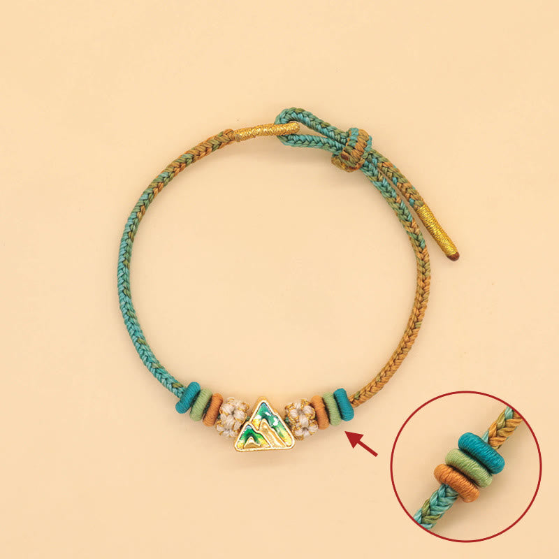 Handmade Eight Thread Peace Knot Peach Blossom Knot Luck Rope Braided Bracelet - Image 13