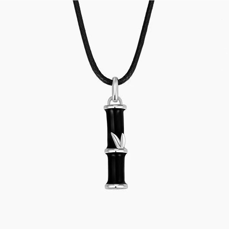 Bamboo Design Copper Luck Couple Necklace Pendant - Image 3