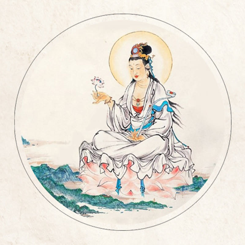 Ebony Wood Rosewood Buddha Avalokitesvara Om Mani Padme Hum Balance Car Key Chain Decoration - Image 8