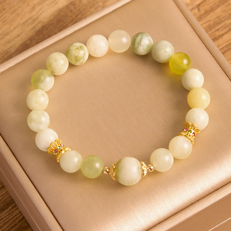 Green Grape Color Jade Abundance Bracelet - Image 9