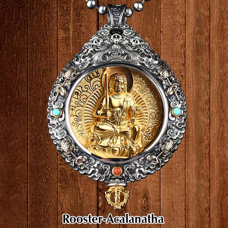 Chinese Zodiac Natal Buddha Thangka Nine Palaces Eight Diagrams Wealth Rotatable Necklace Pendant - Image 10