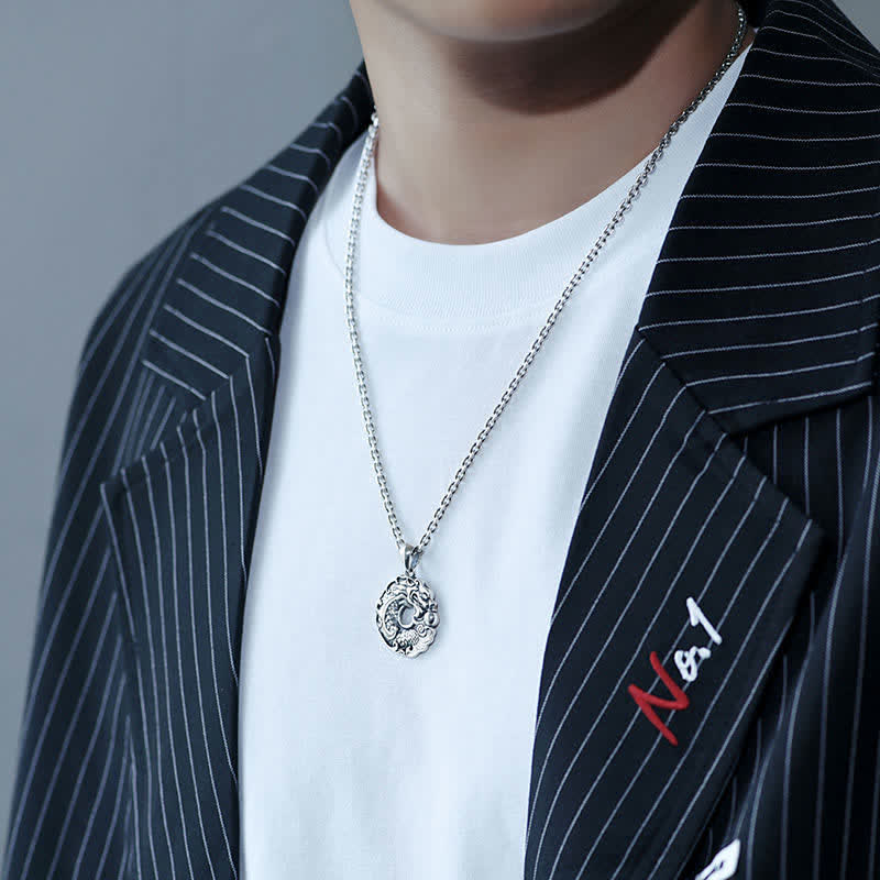 Koi Fish Dragon Peace Buckle Wealth Necklace Pendant - Image 3