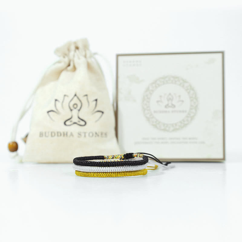 3Pcs Tibetan Handmade Multicolor King Kong Knot Amulet Bracelet - Image 3