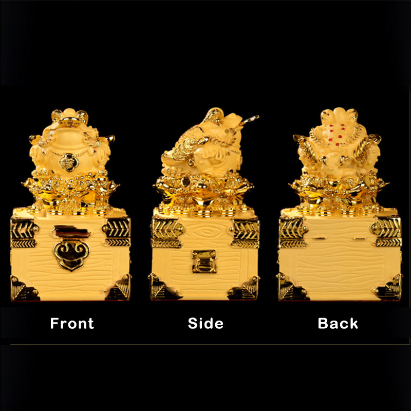 Feng Shui Money Frog Statue Luck Wealth Decoration - Image 9