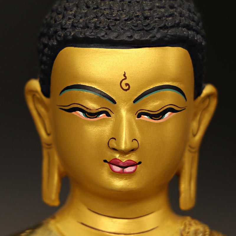 Buddha Shakyamuni Medicine Buddha Compassion Copper Gold Plated Statue Decoration - Image 10
